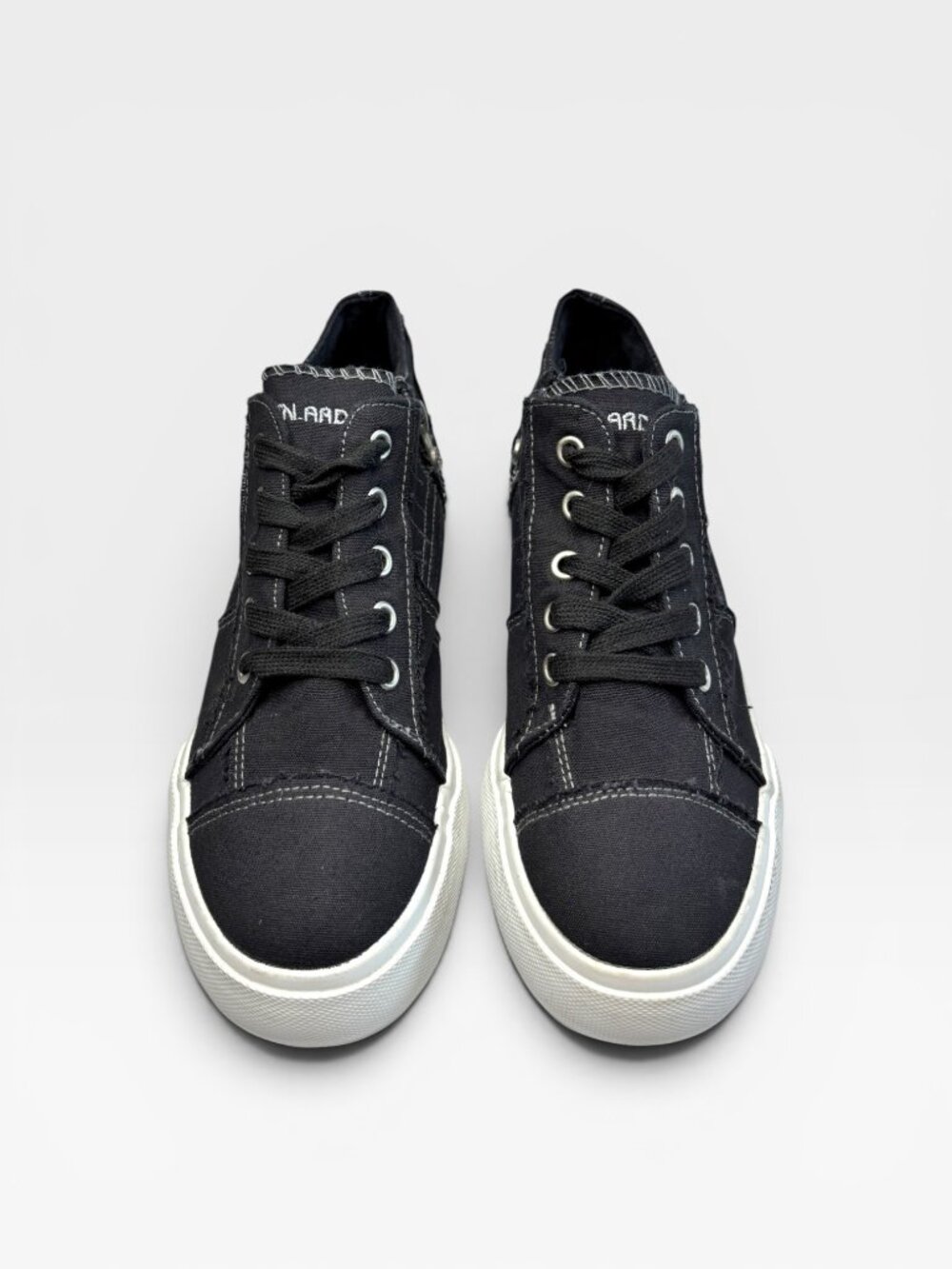Jenn Ardor Sport Black Canvas Side Zip Platform Sneakers Women’s Size 8